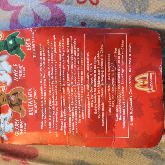 Maple The Bear Vintage Mc Donalds Ty 1999 Sealed - Picture 4 of 11